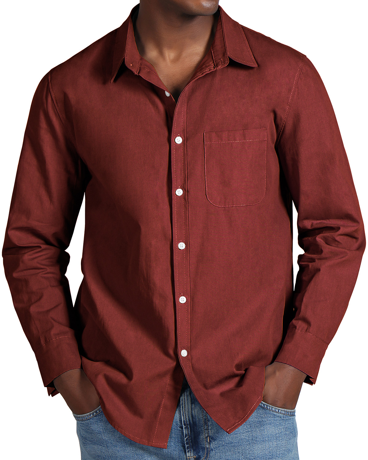 Men's Fashion Casual Cotton Pocket Long Sleeve Shirt-retrostrom