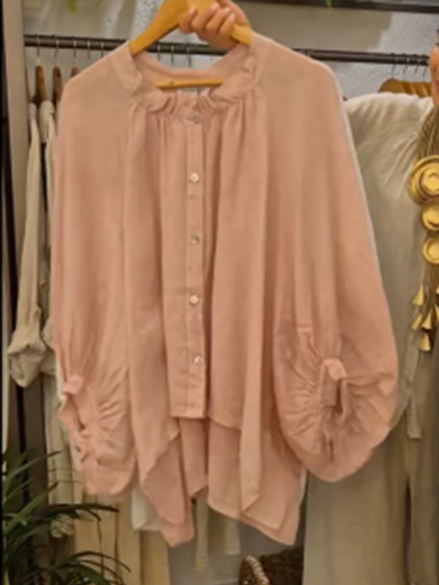 Casual Loose Linen And Cotton Shirts