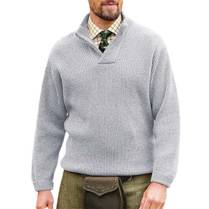 Men's Cashmere Casual Solid Color Sweater-retrostrom