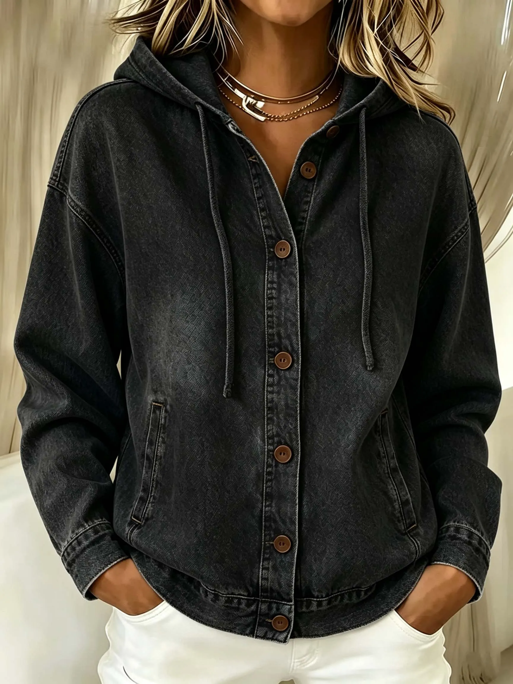 New Arrival🔥 Effortless Chic Hooded Denim Jacket