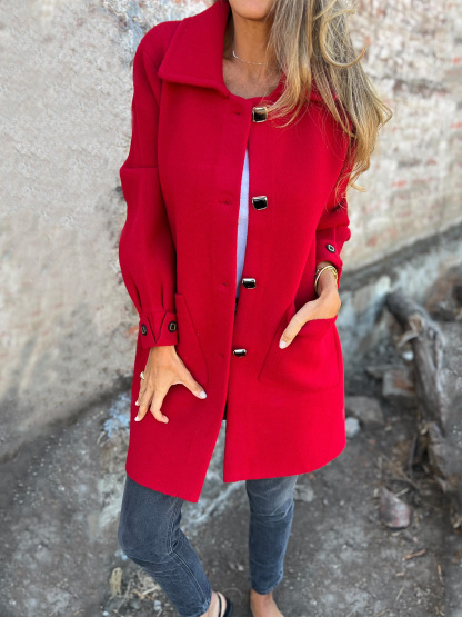 CLEARANCE SALE🔥 Women's Casual Lapel Fleece Jacket-retrostrom