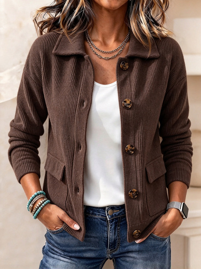 New Arrivals 🔥 Casual Lapel Pocket Corduroy Jacket