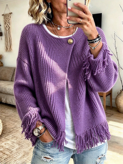 Cozy Casual Fringe Cardigan