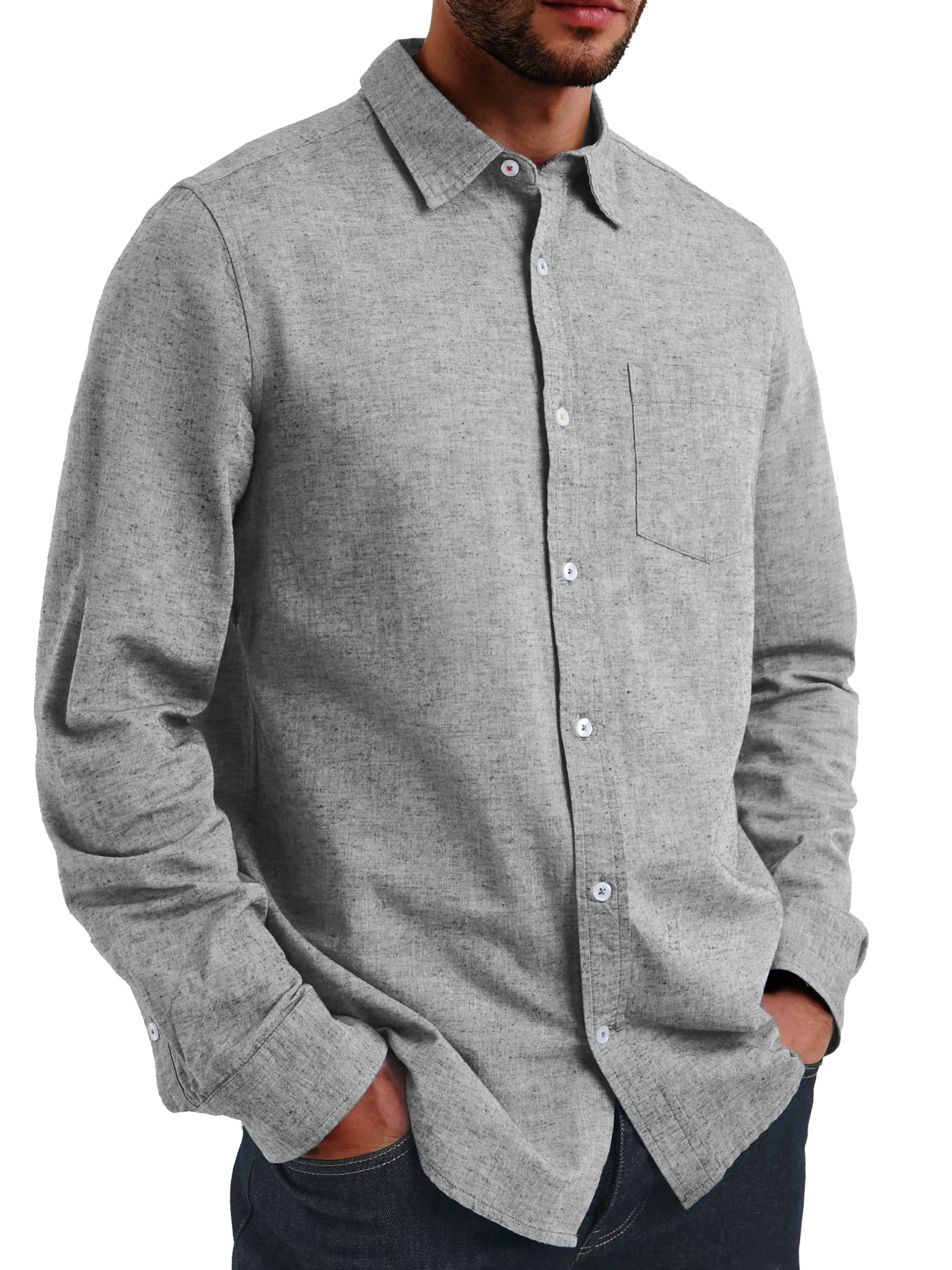 Men's Fashion Casual Lapel Long Sleeve Shirt-retrostrom
