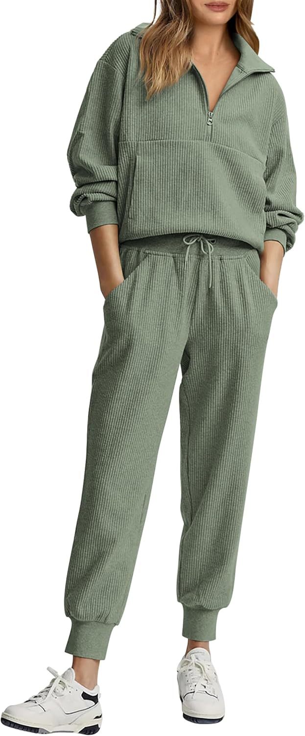 NEW 🔥 Women's Cotton Two-Piece Oversized Drawstring Sweatshirt Wide Leg Sweatpants Casual Set-retrostrom