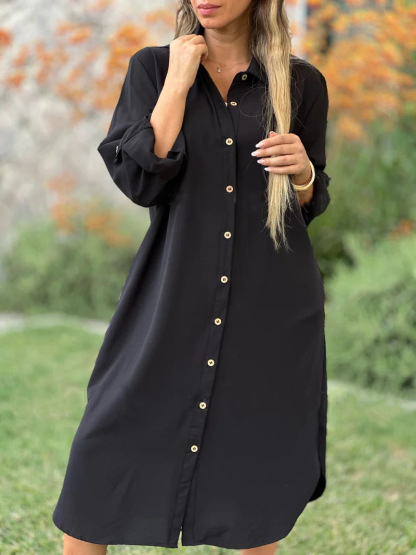 🔥LAST DAY 50% OFF🔥Women's Casual Lapel Solid Color Shirt Coat-retrostrom