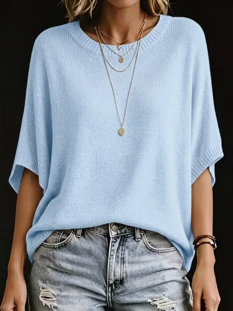 New Arrival🔥 Women's Casual Batwing Sleeve Knit Sweater-retrostrom