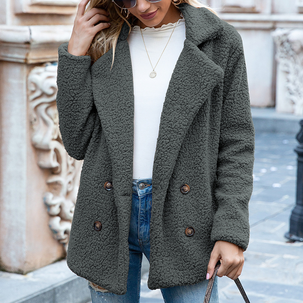 Women's Casual Plush Thickened Coat-retrostrom