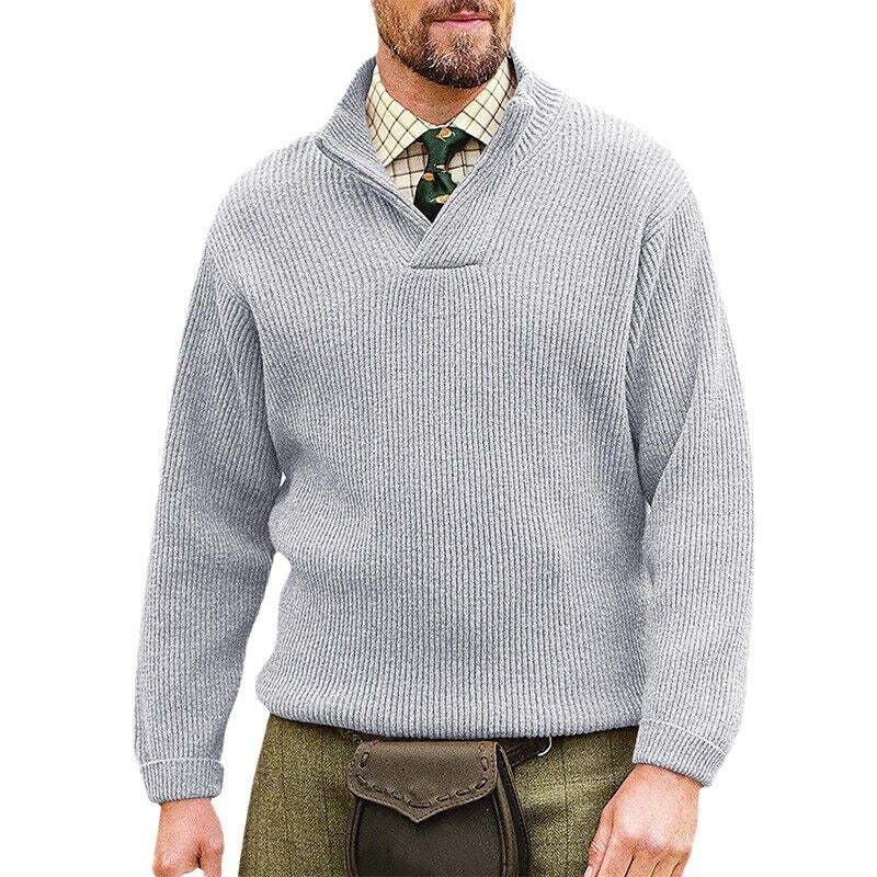 Men's Cashmere Casual Solid Color Sweater-retrostrom
