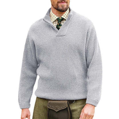 Men's Cashmere Casual Solid Color Sweater-retrostrom