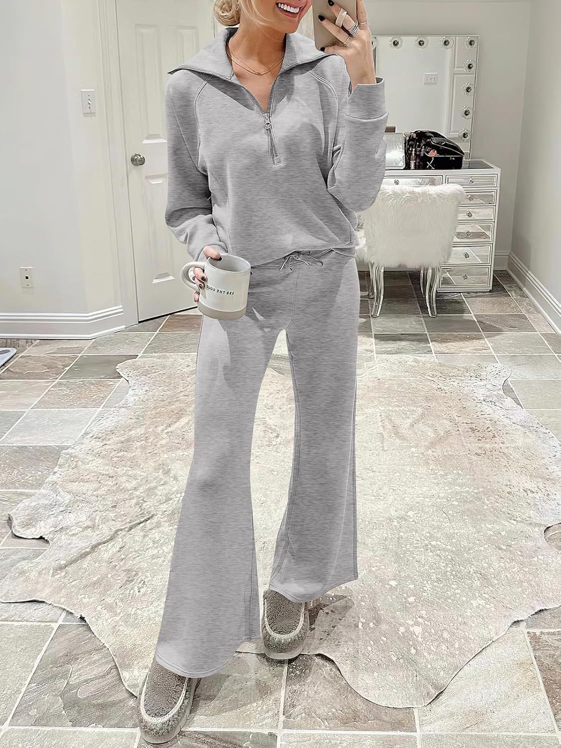 2024 Fall Trendy Outfits Oversized Two Piece Sweatsuit-retrostrom