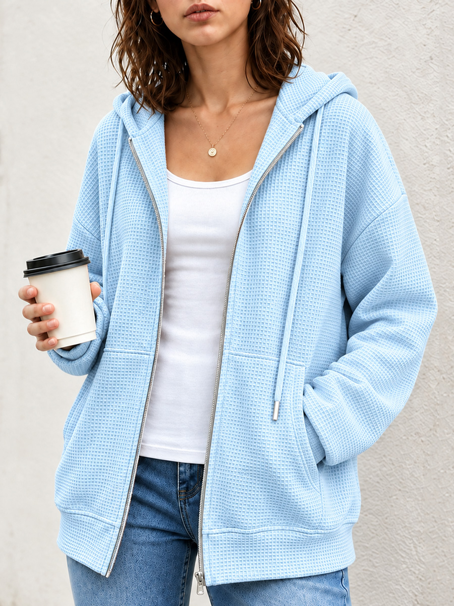 New Arrivals🔥 Easy Everyday Waffle Hoodie Jacket-retrostrom
