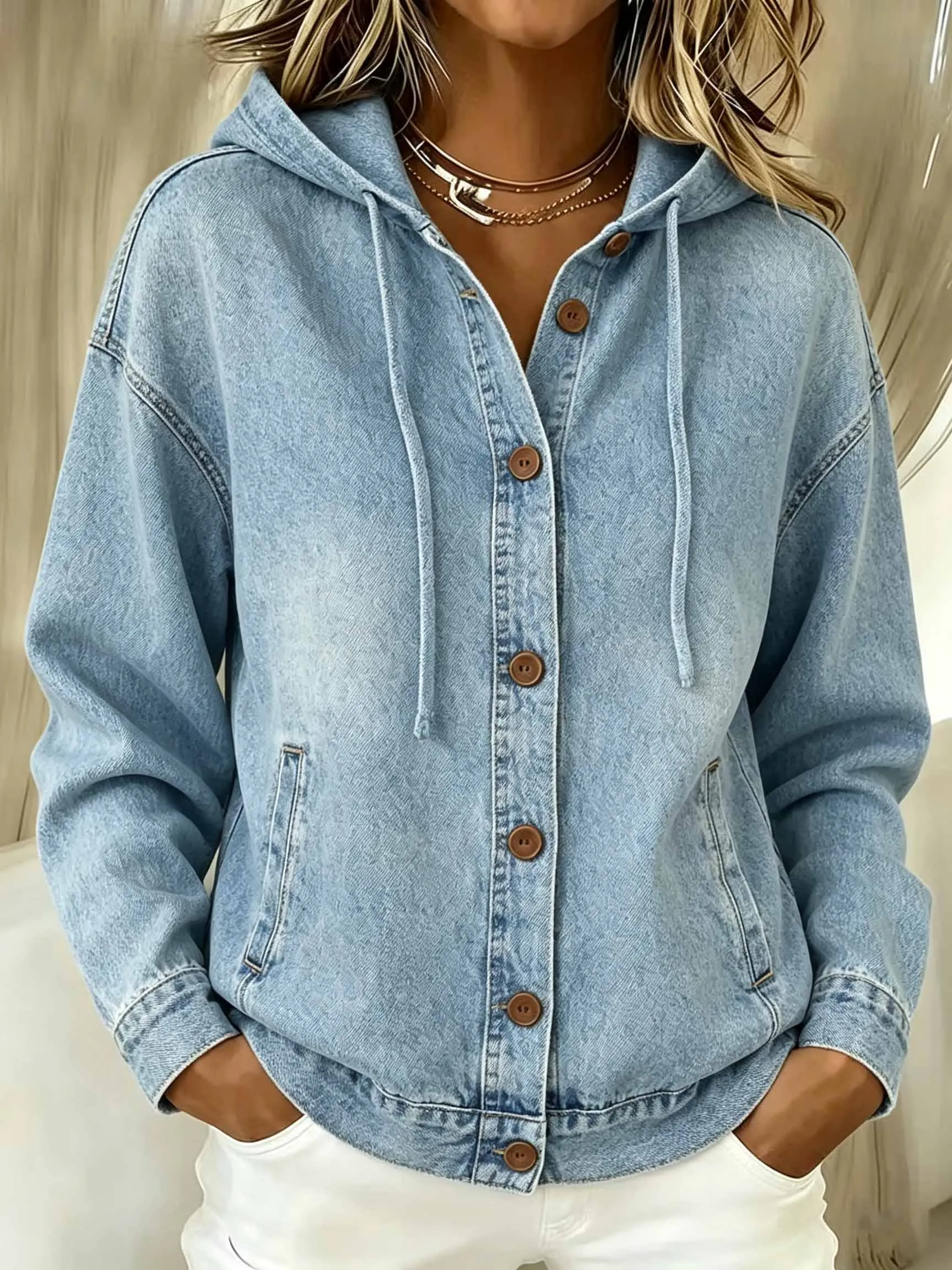 New Arrival🔥 Effortless Chic Hooded Denim Jacket