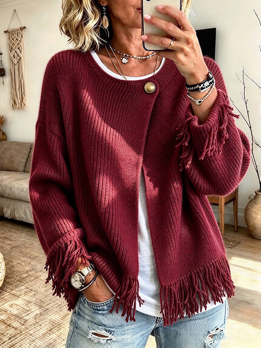 Cozy Casual Fringe Cardigan