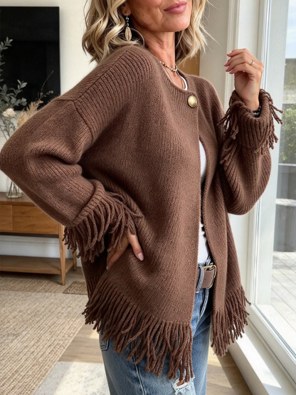 Cozy Casual Fringe Cardigan