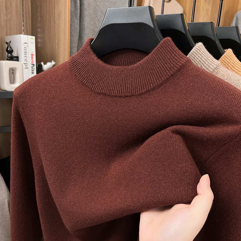 2025 Men’s Elegant Woolen Crewneck Sweater-retrostrom