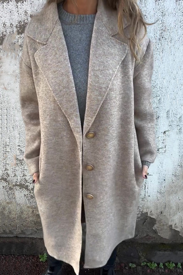 CLEARANCE SALE🔥Solid Color Lapel Long Sleeve Loose Casual Jacket- 48% OFF-retrostrom