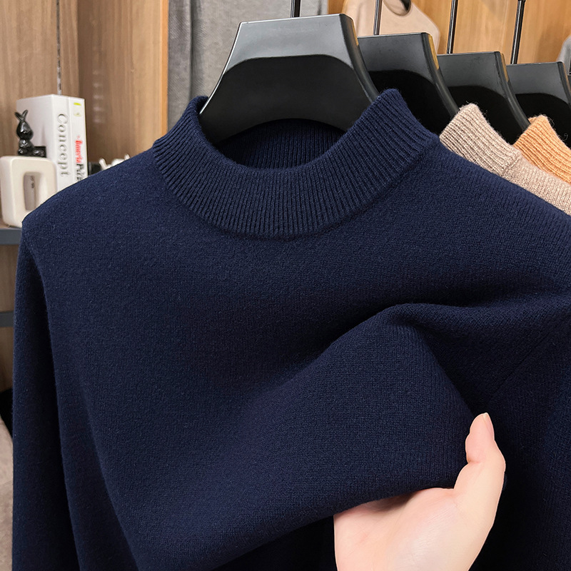 2025 Men’s Elegant Woolen Crewneck Sweater-retrostrom