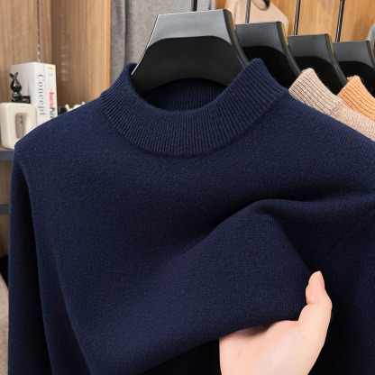 2025 Men’s Elegant Woolen Crewneck Sweater-retrostrom