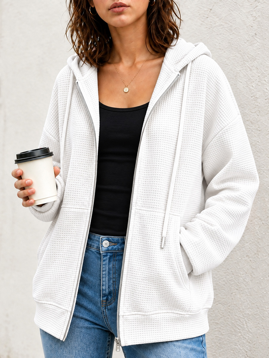 New Arrivals🔥 Easy Everyday Waffle Hoodie Jacket-retrostrom