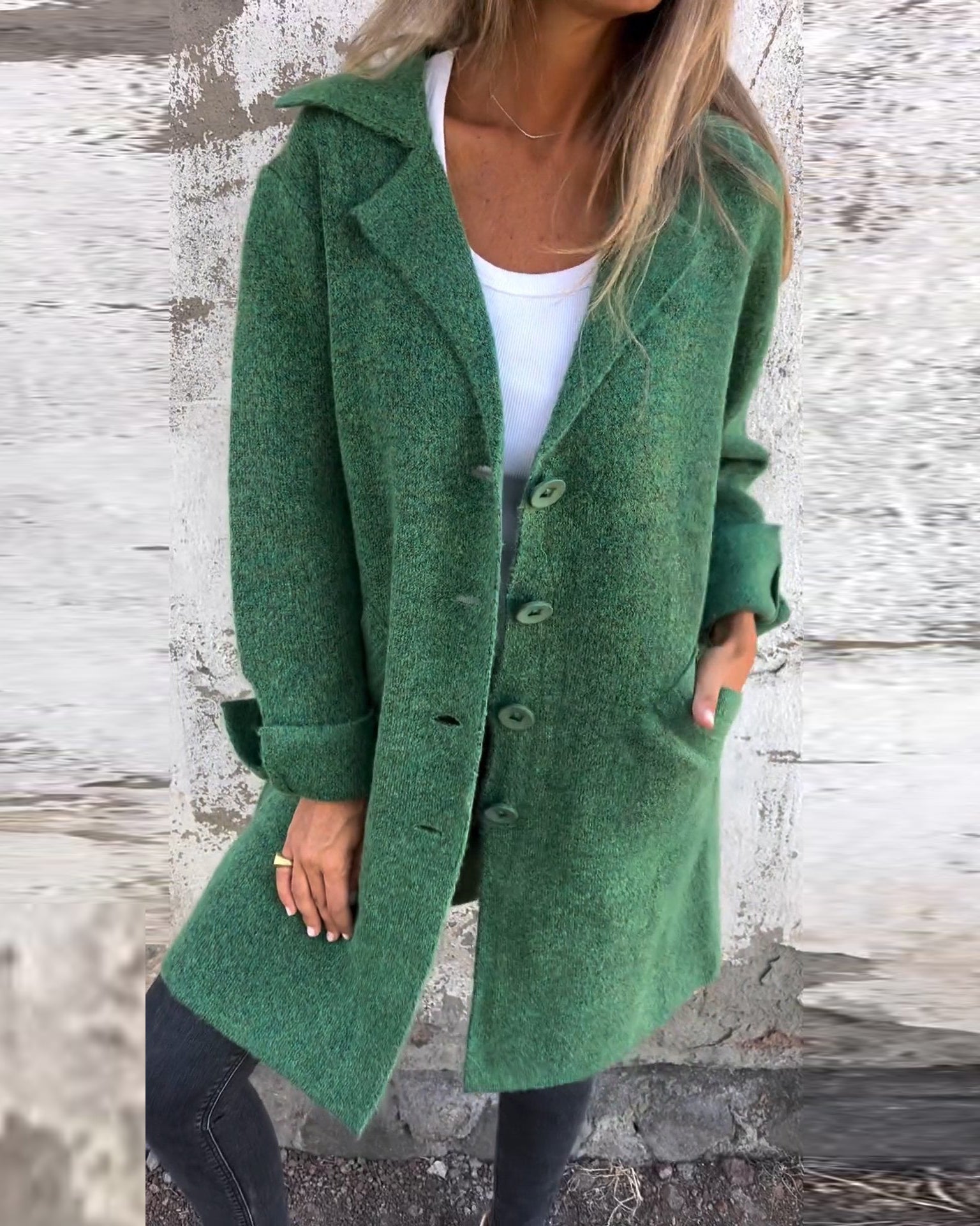 🎄Christmas Sale🔥 Casual Lapel Wool Single Breasted Long Coat- 48% OFF-retrostrom