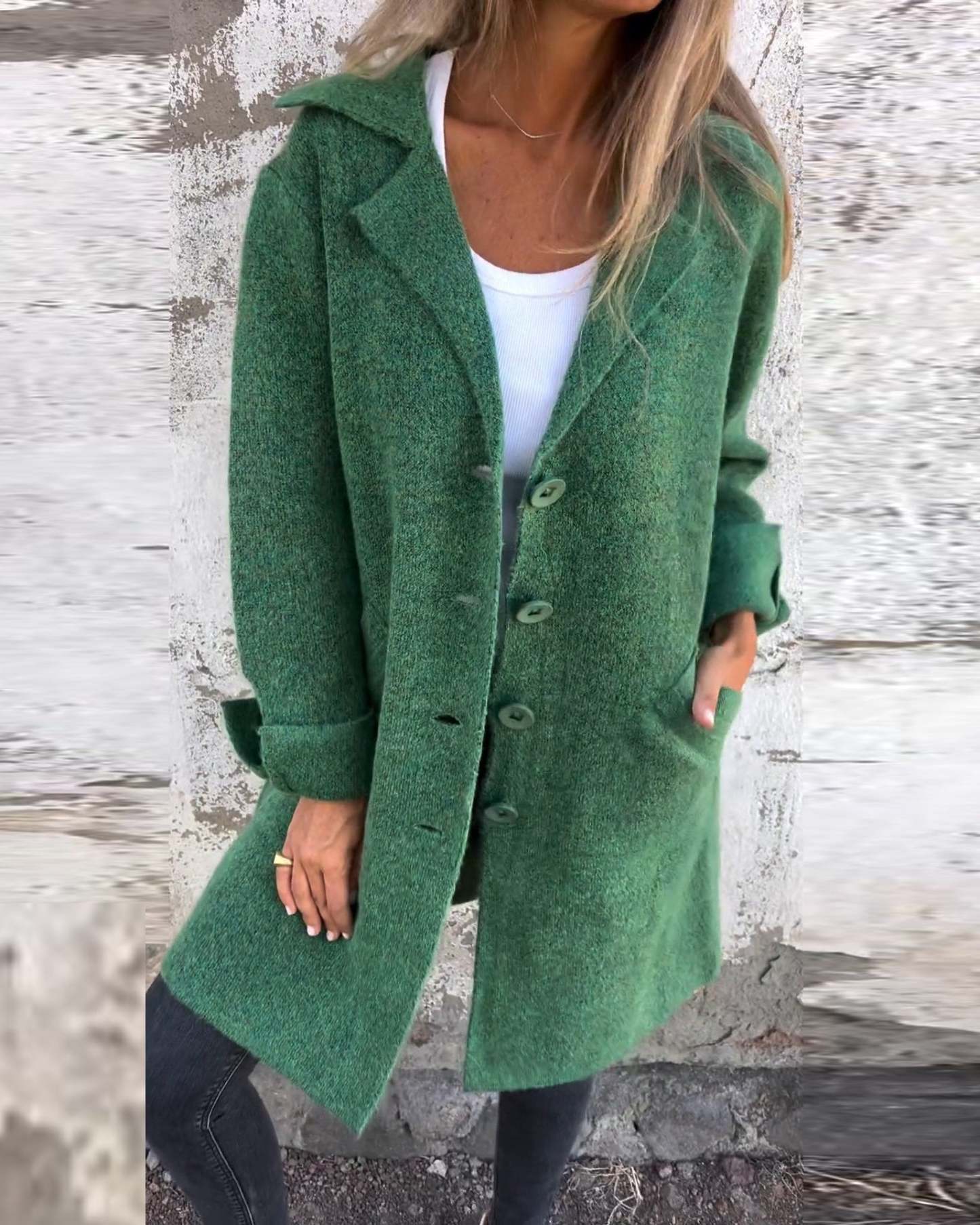 🎄Christmas Sale🔥 Casual Lapel Wool Single Breasted Long Coat- 48% OFF-retrostrom