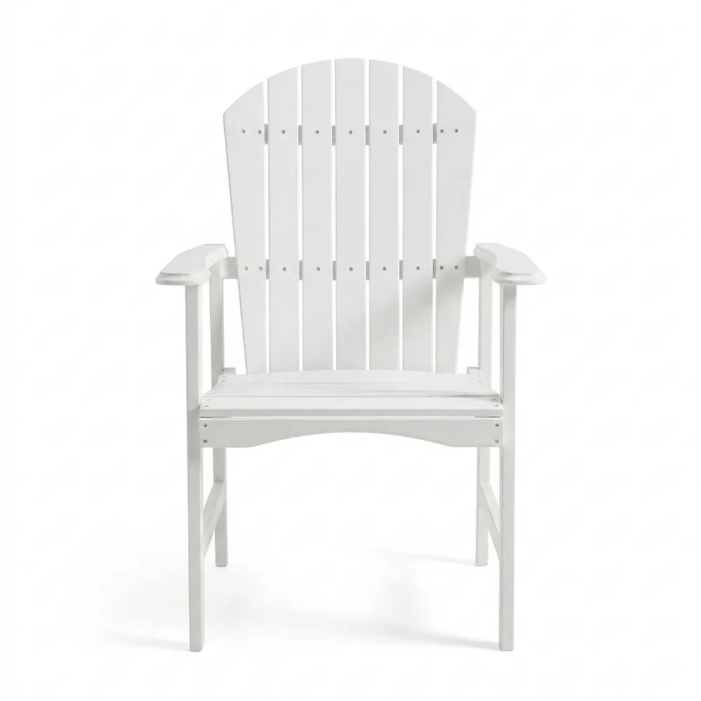 Sedia relax da giardino in legno massello bianco