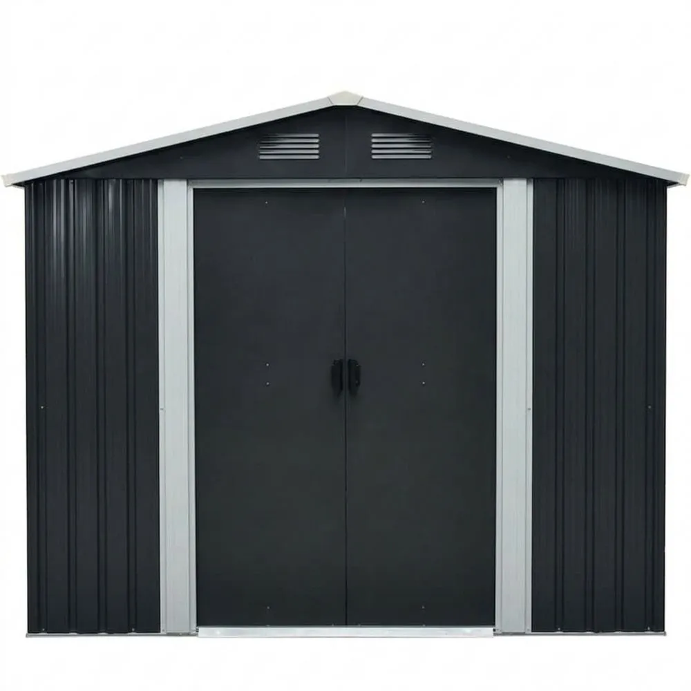 Capanno da Giardino in Acciaio Nero