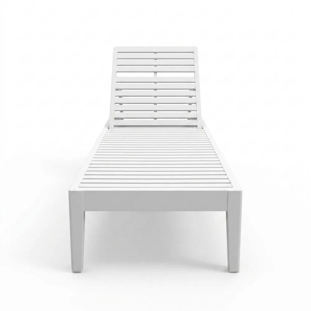 Lettino Prendisole in Alluminio Verniciato Bianco