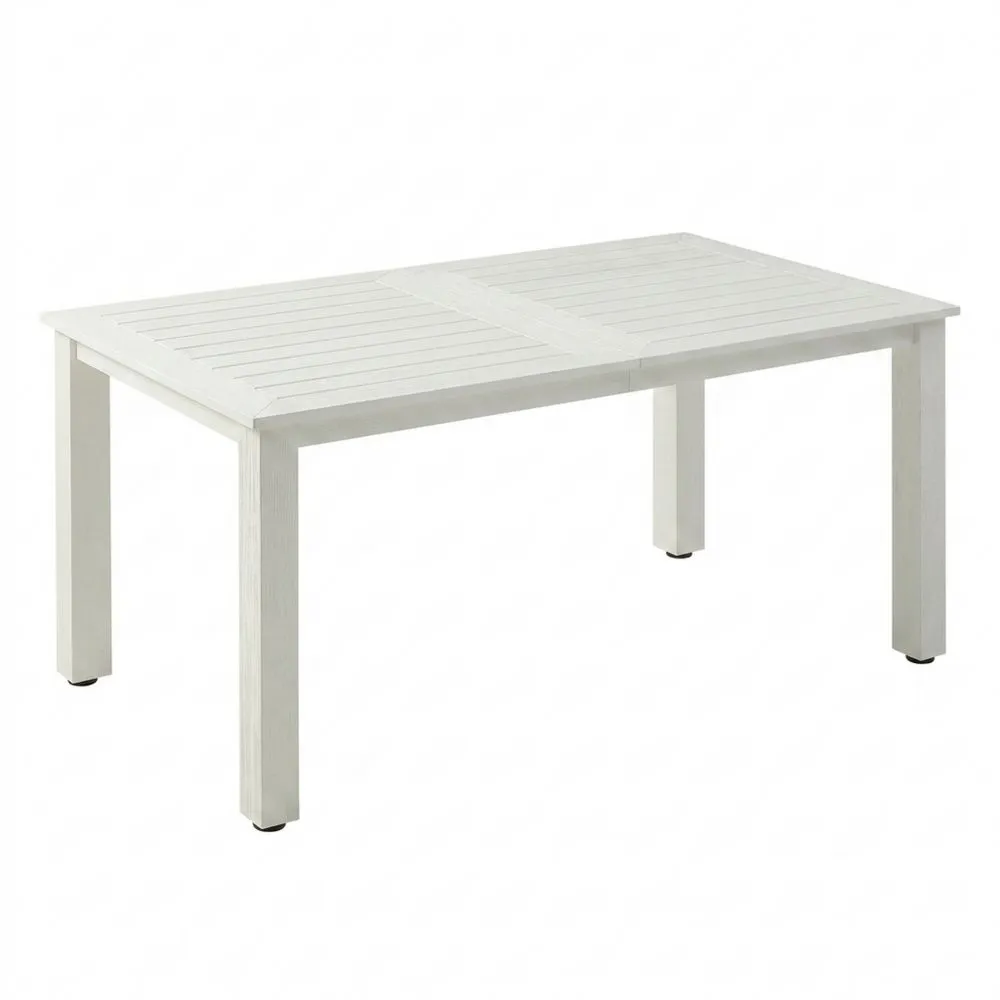 Tavolo da giardino rettangolare in alluminio bianco
