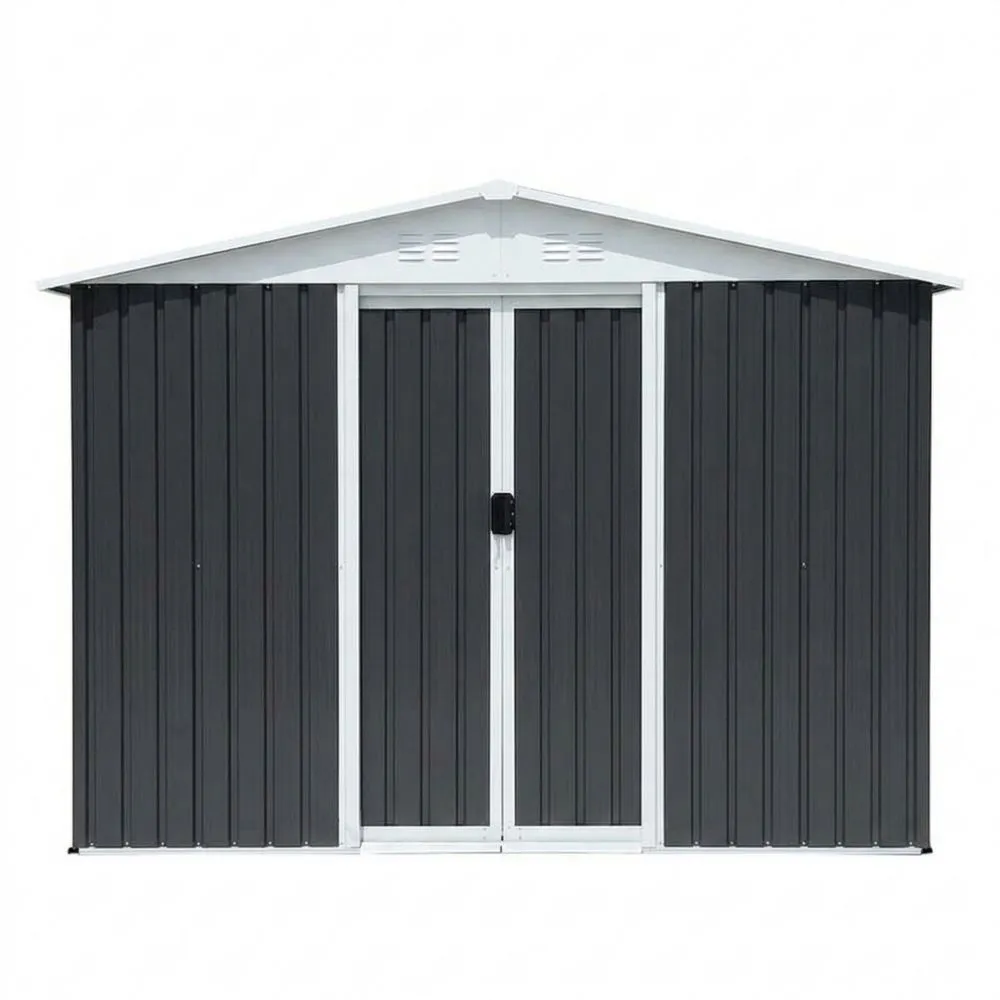 Capanno da Giardino in Acciaio Zincato 213x130x173 cm Grigio