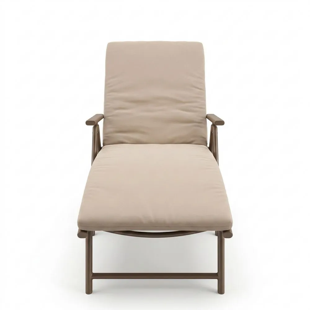 Sdraio in Alluminio e Poliestere Beige