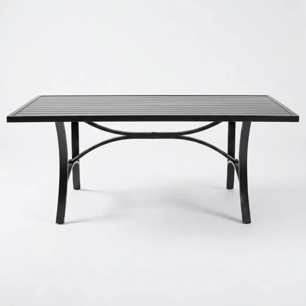 Tavolo da esterno in alluminio nero