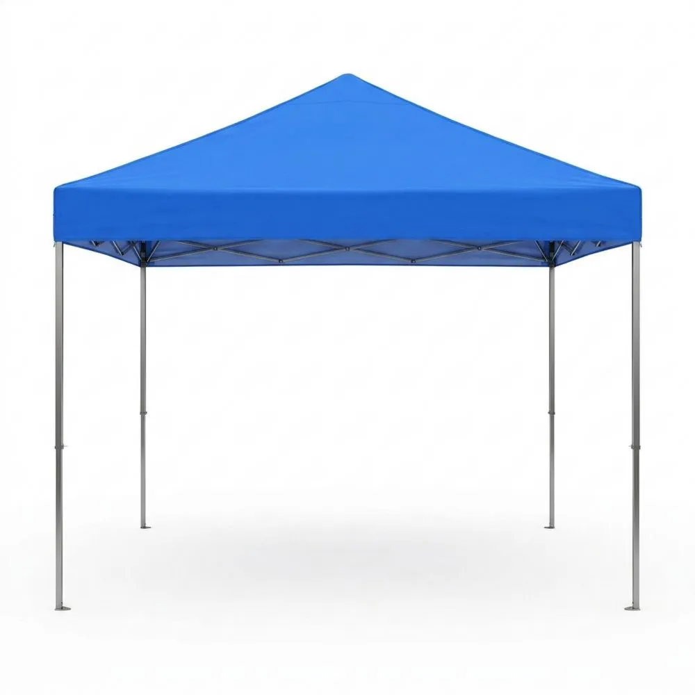 Gazebo pieghevole in acciaio e poliestere, blu, 3x3 metri