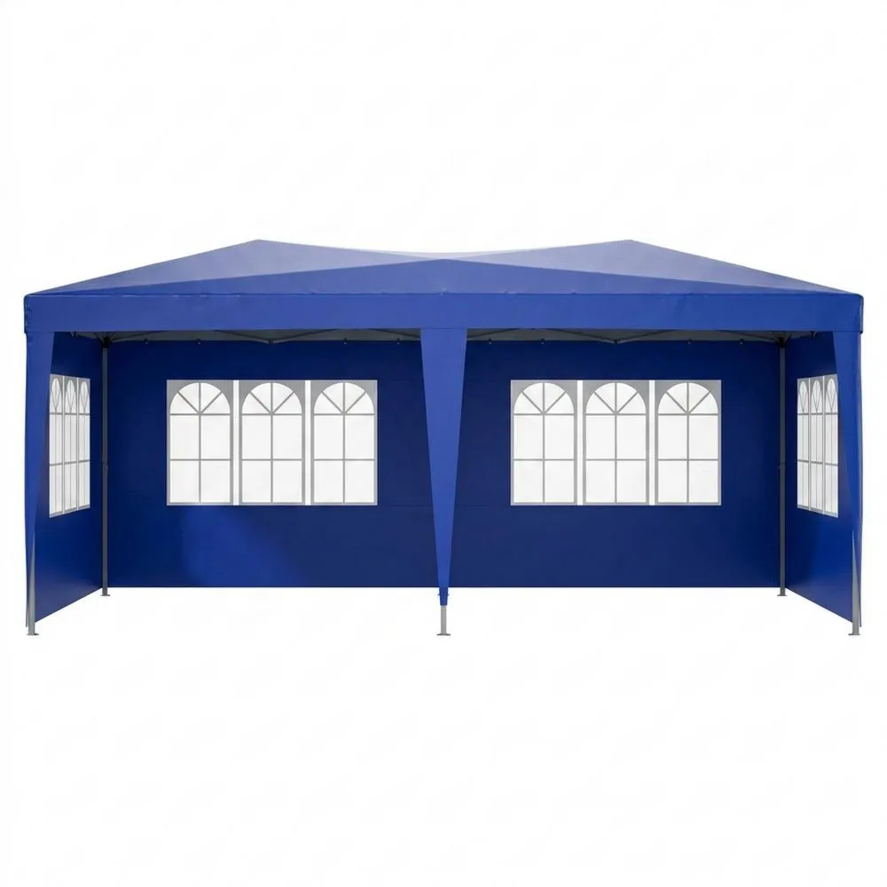 Tendalino da Giardino 3x6 m in Acciaio e Poliestere Blu