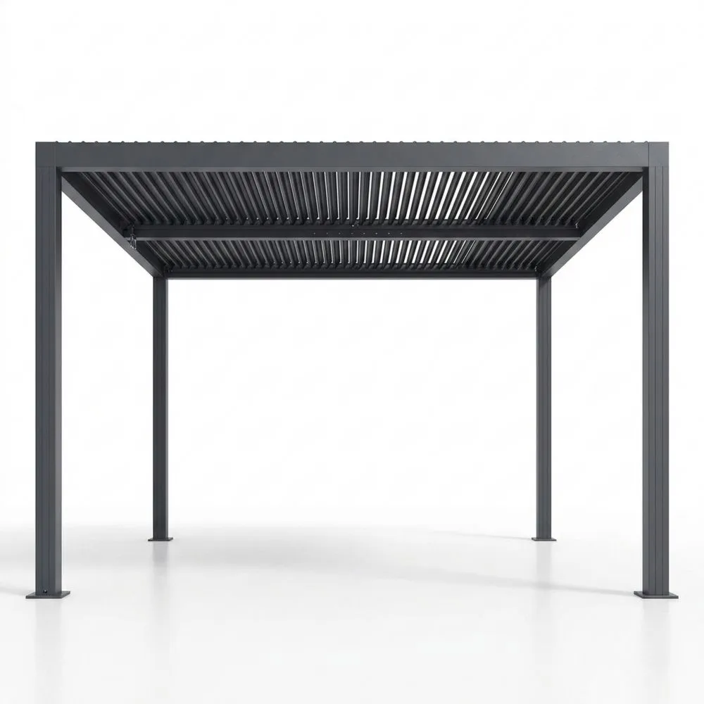 Pergola in Alluminio Verniciato 400x300 cm Grigio