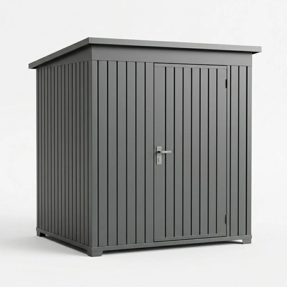 Gartenhaus aus Verzinkter Stahl in Grau