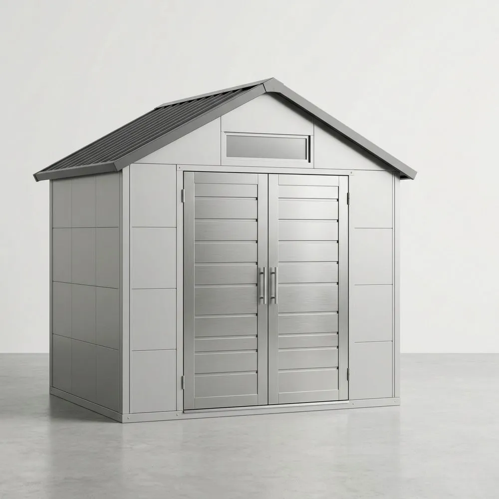 Garten Geräteschuppen verzinktes Stahl Silber