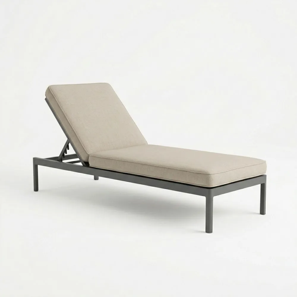 Sonnenliege Aluminium Beige