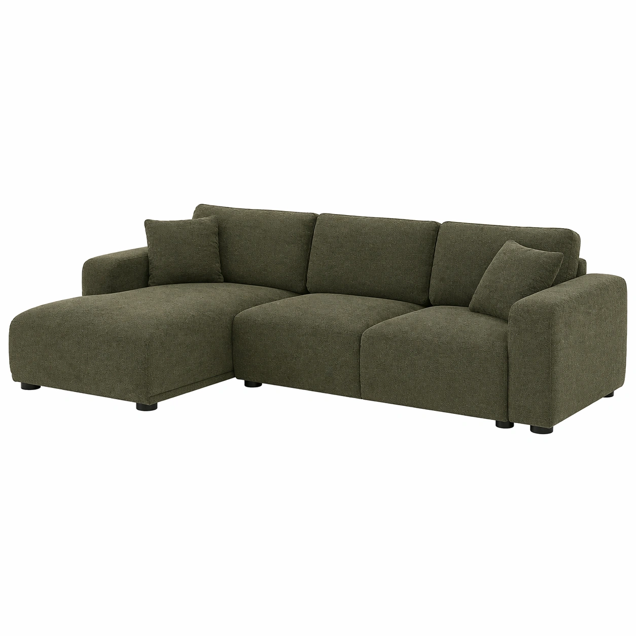 Sofá chaise longue moderno de 3 plazas con dise?o compacto y líneas suaves-ordermirae