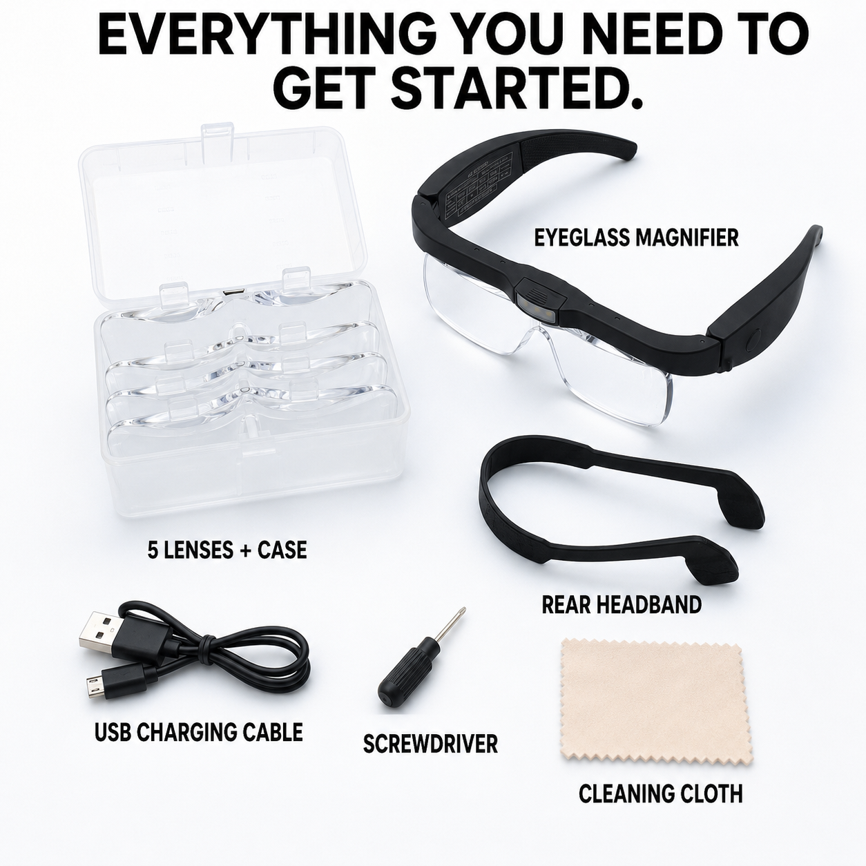 Zaqirox ClearView LED Magnifying Glasses
