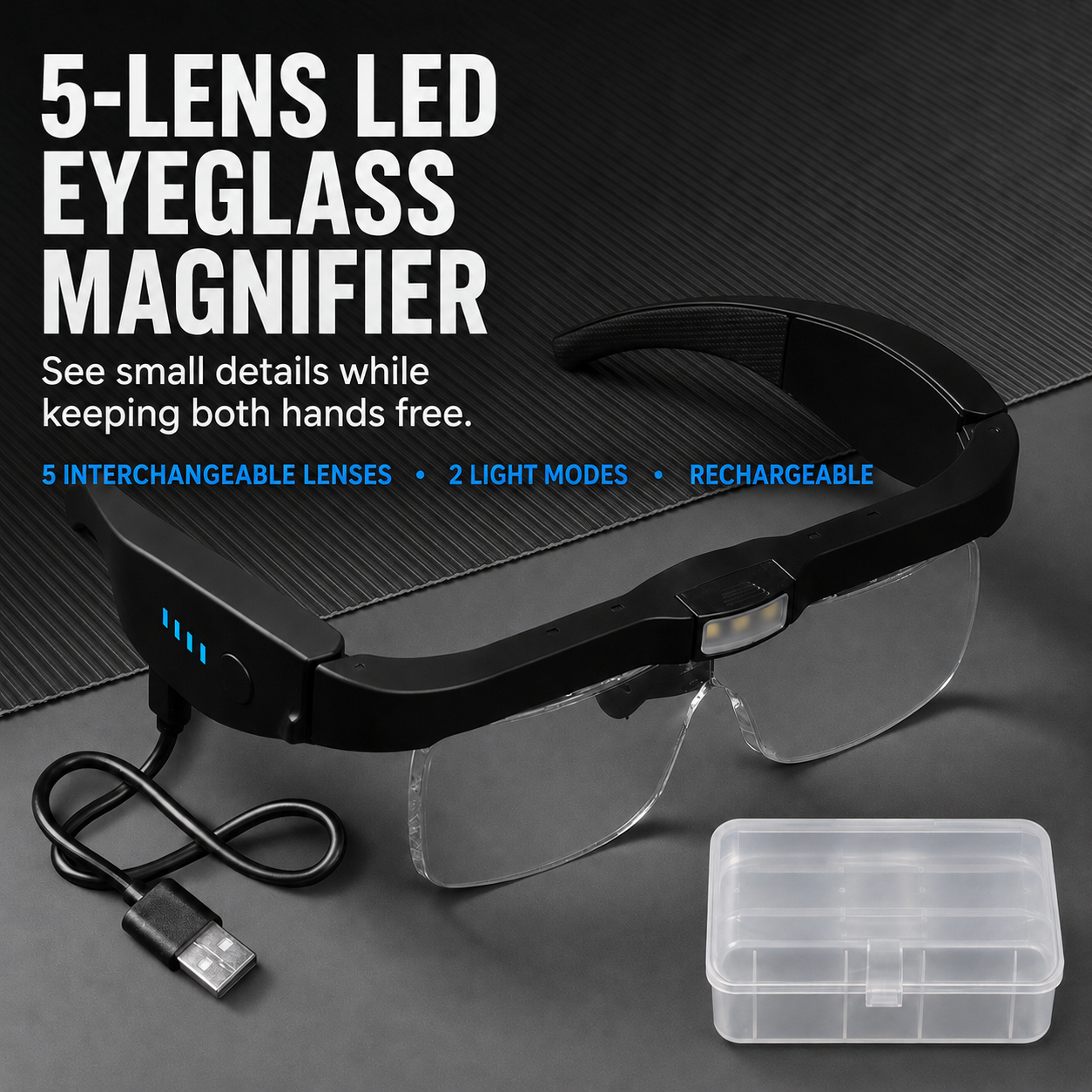 Zaqirox ClearView LED Magnifying Glasses