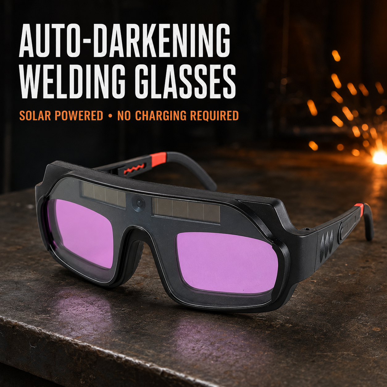 AutoShade Solar Welding Safety Glasses