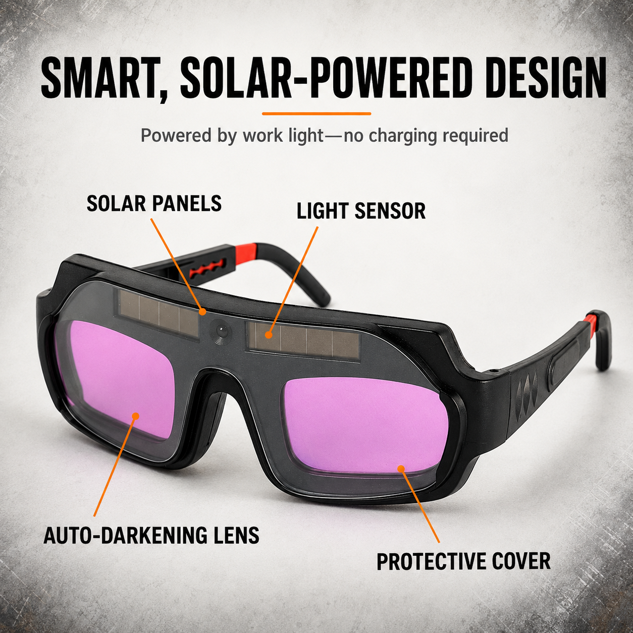 AutoShade Solar Welding Safety Glasses
