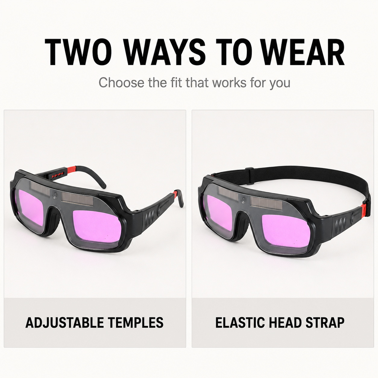 AutoShade Solar Welding Safety Glasses