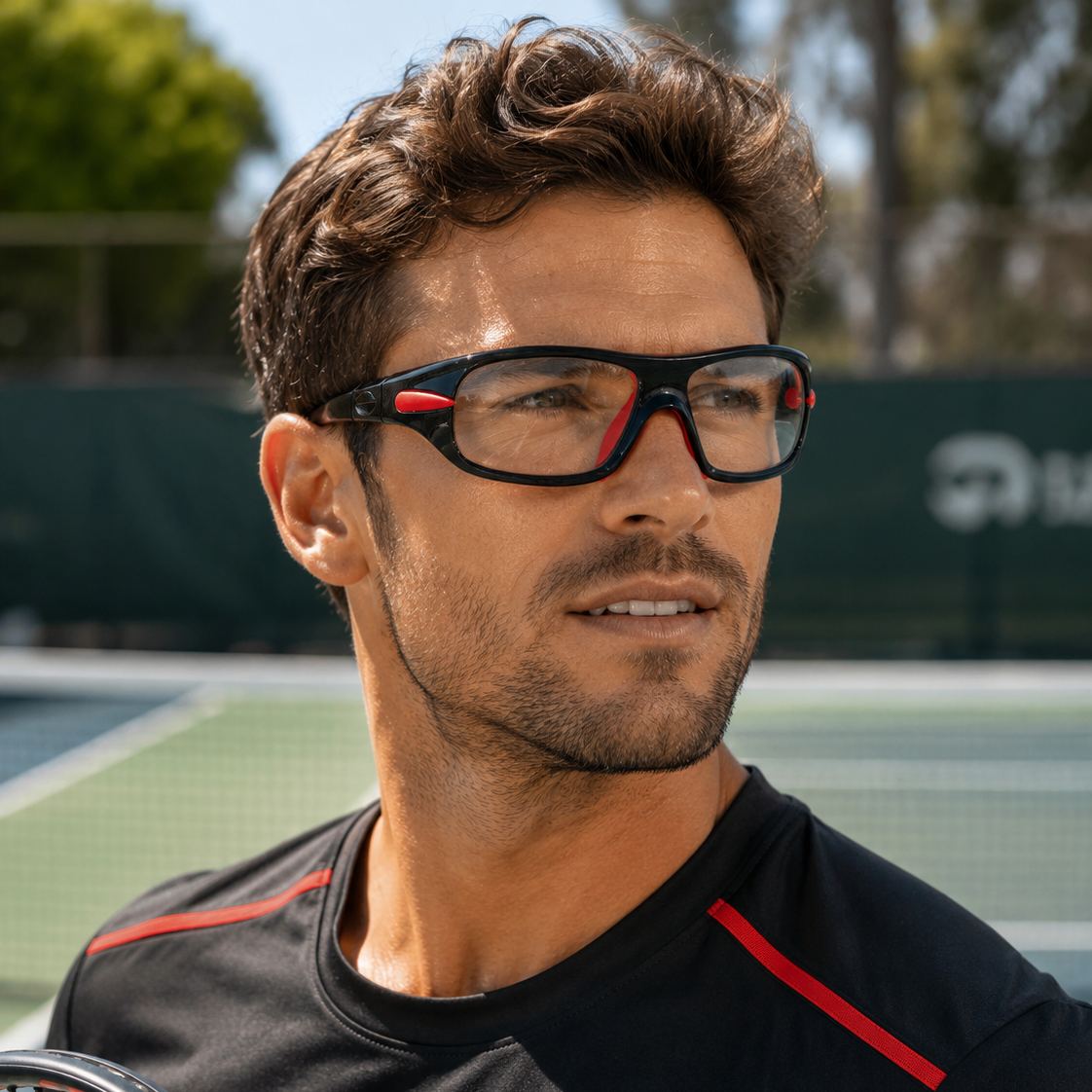 IMPACT-RESISTANT BASKETBALL GOGGLES WITH DETACHABLE TEMPLES