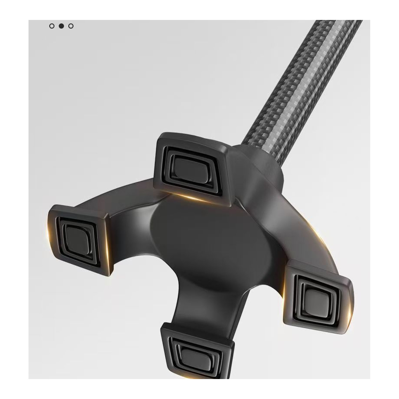 Zaqirox CarbonLite adjustable walking cane - carbonlite 05 quad base detail