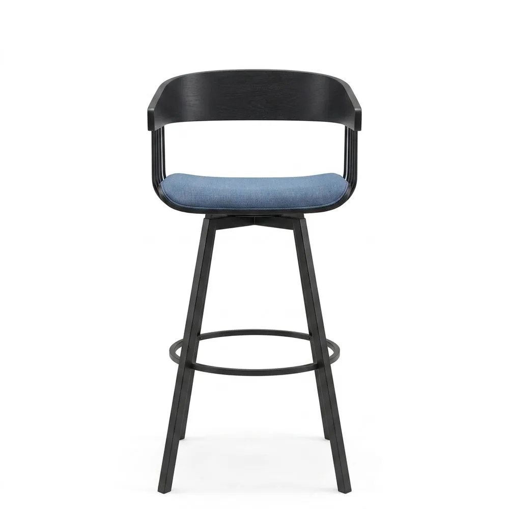 Stahlblauer Barhocker