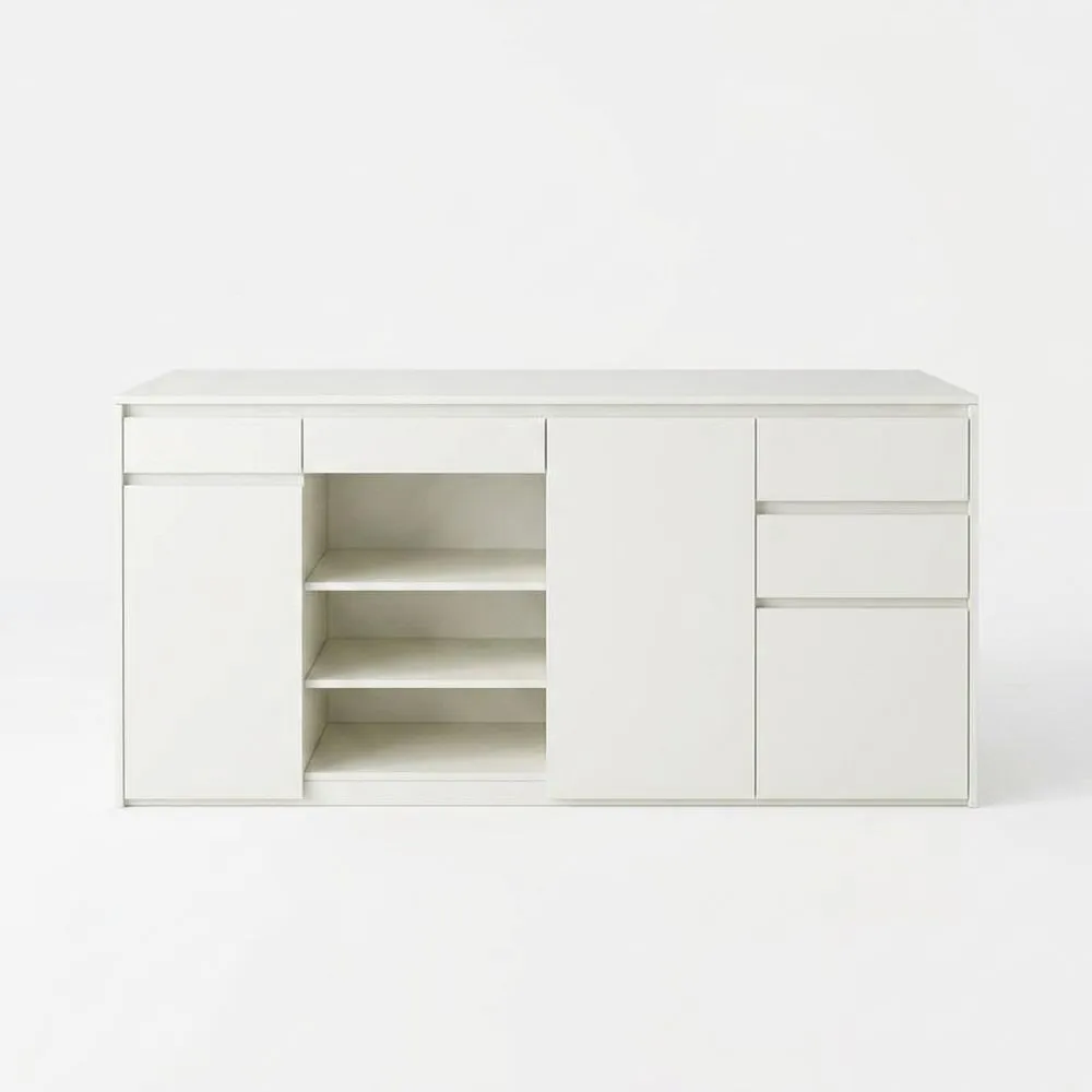 Sideboard aus weißem MDF und Melaminbeschichtung