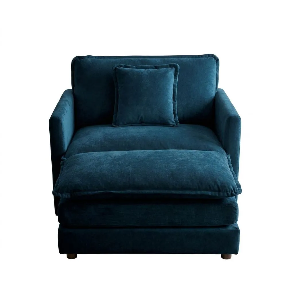 Sessel Samt Dunkelblau